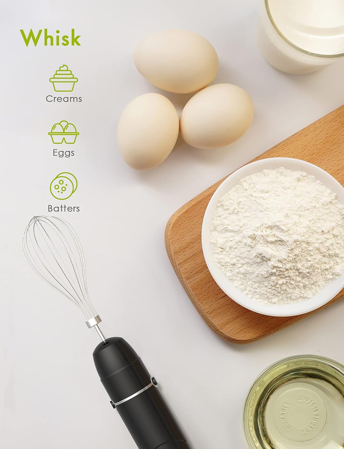 Immersion Hand Blender 3 in 1 Powerful 500W 6-Speed Handheld Stick Blender with Turbo Function, Include Stainless Steel Whisk, Milk Frother Attachments for Smoothie, Baby Food, Sauces Red,Puree, Soup : Industrial & Scientific