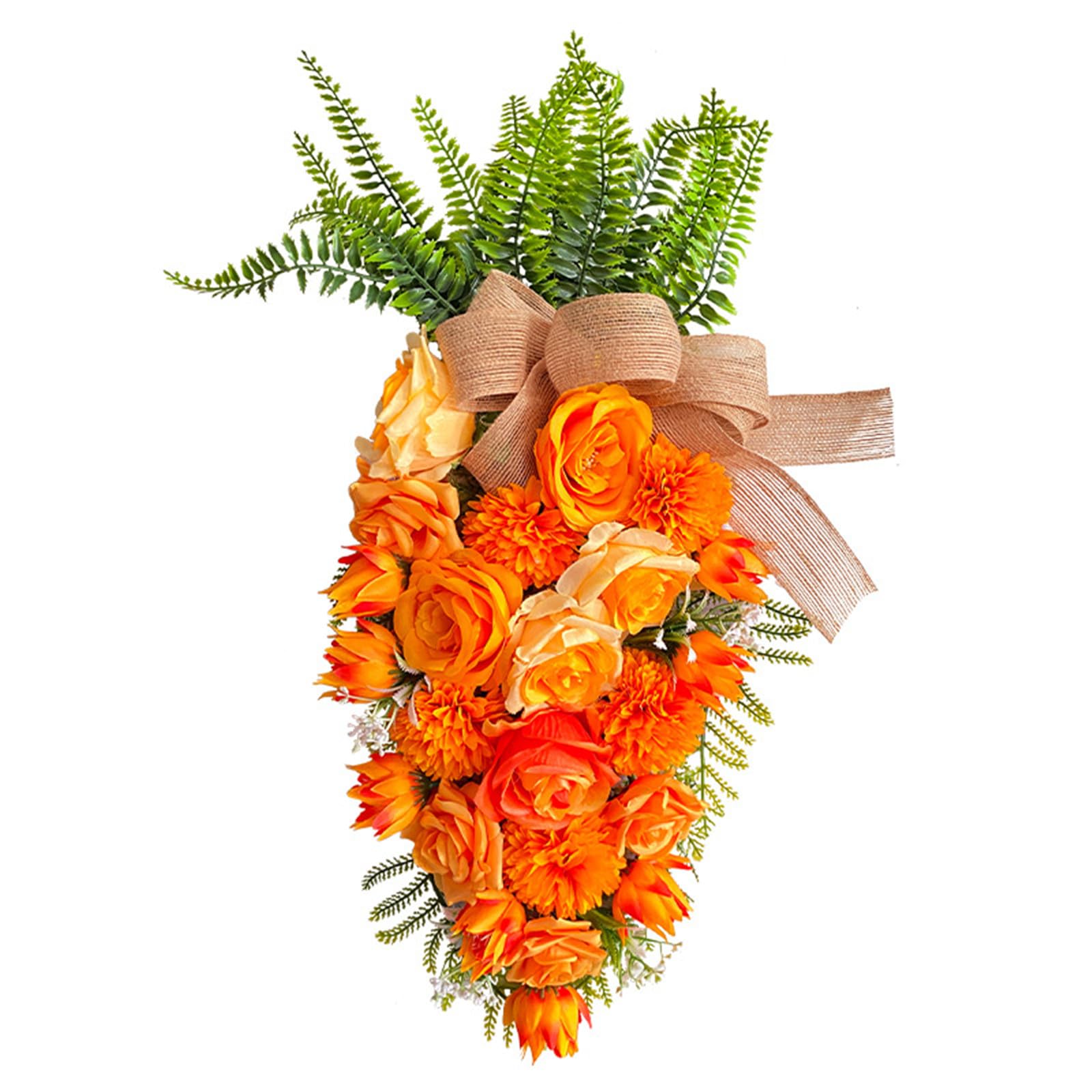 Elnwnnkc Carrot Tree Wreaths Decoration Unique Decor Easy Installation Suitable for Door Home and Store Easter Flower Carrot Tree Wreaths