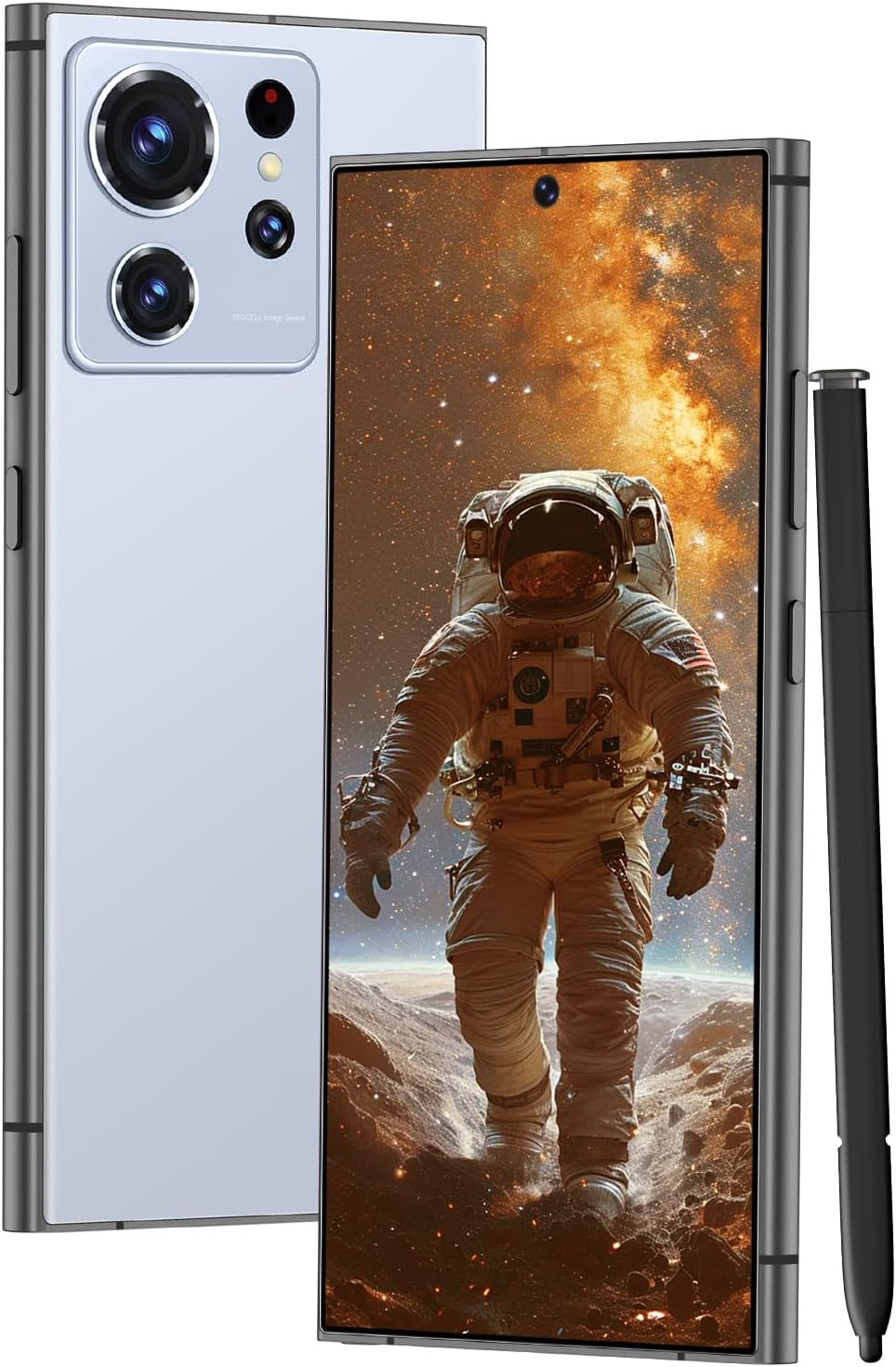 Unlocked Cell Phones Smartphone Android 13 Phones 8+256GB/6.8" HD Screen/108MP+48MP Camera/6800 mAh/Built-in Pen (Light Cyan)