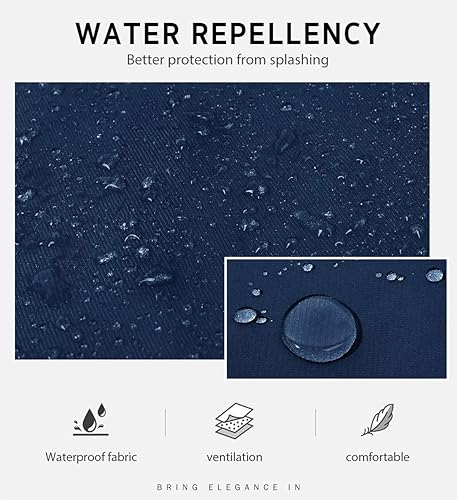 Miniatura 3 de Syntus Paquete de 12 delantales con peto, delantales unisex, ajustables, resistentes a las gotas de agua, con 2 bolsillos, delantal de cocina para