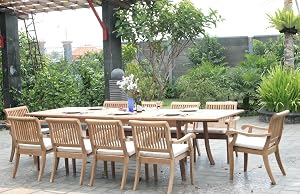 Teak Outdoor Furniture Worth Every Penny (All on Amazon) Grade-A Teak 11-Piece Outdoor Dining Set – 117