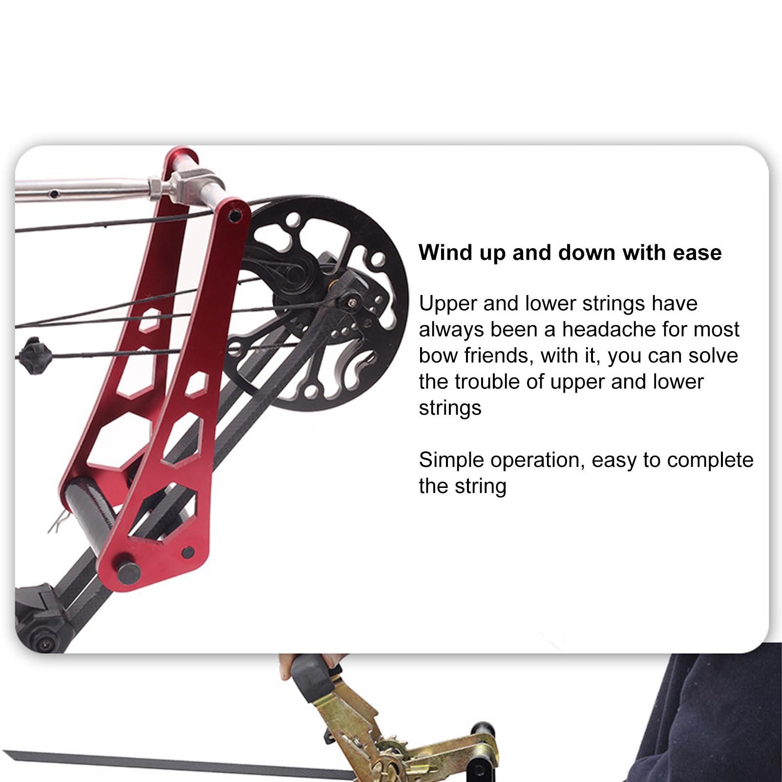 BuyWeek Pressa di arcos Composto, Stile Ratchet tiro con l'arcos Stampa Stringa cambiatore Regolare Strumenti Lega di Alluminio Ratchet Loc Stampa