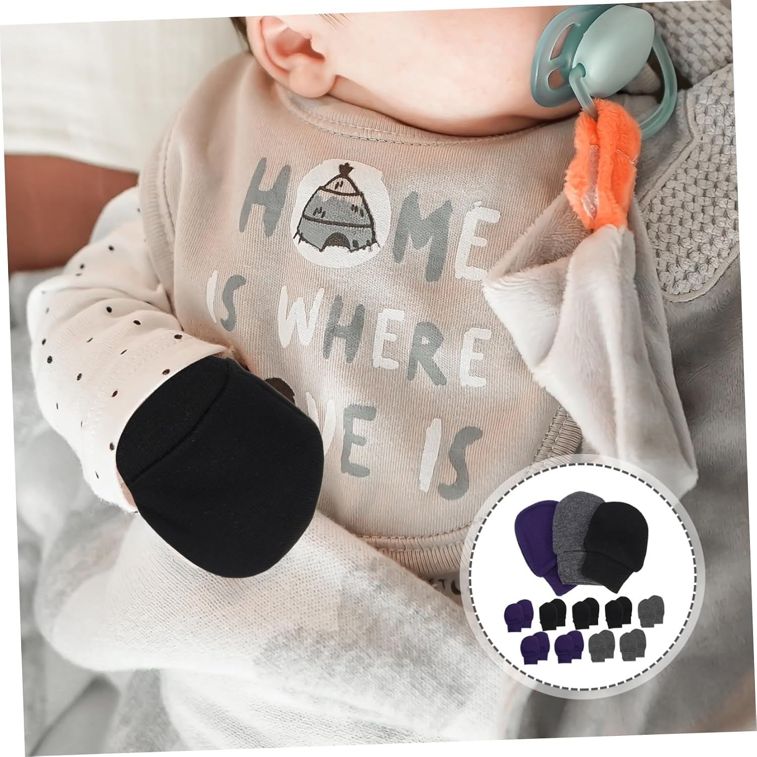 LIFKOME 27pairs Newborn Mittens No Scratch Soft Boy Girl Gloves Warm Winter Gloves