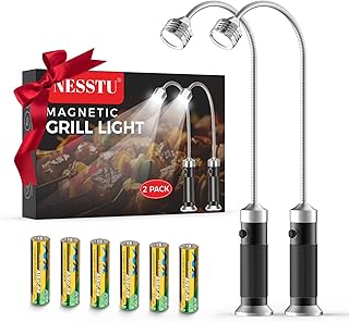 Grilling Light Gifts for Men: Grill Master Birthday Christmas Gifts for Men Husband Grandpa - Grill Lights for Outdoor Grill with Magnetic Base - Cool Gadgets Smoker BBQ Accessories - 2 Pack