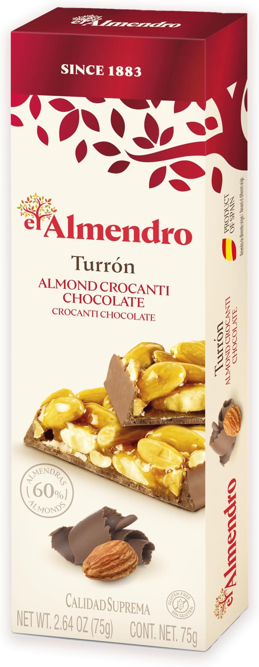 Almond Crocanti Nougat Chocolate Bar 75 g