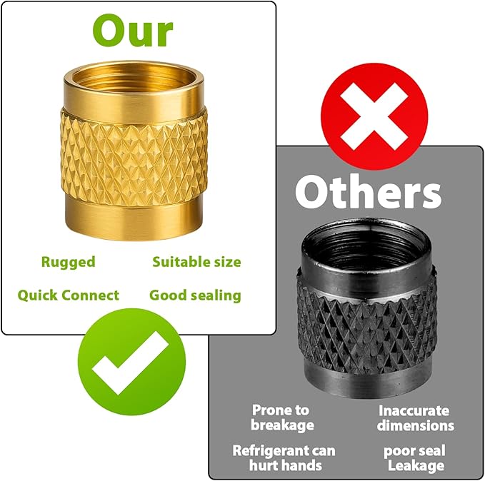 10 Tapones de Latón 1/4" para Tuberías y HVAC, Color Dorado miniatura 4