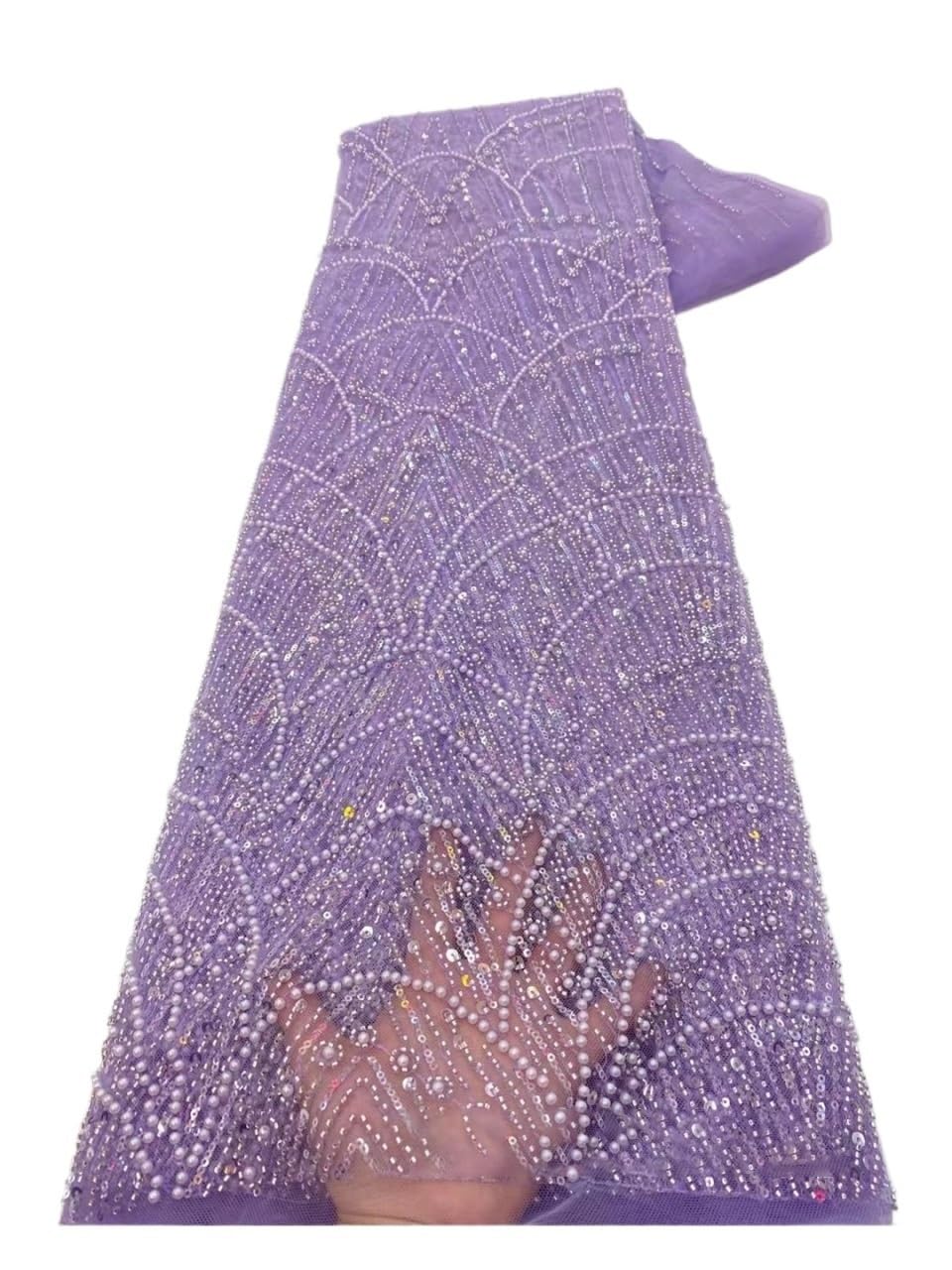 Chaîne à paillettes de 5 yards et perles tubes pour couture de robe - 2