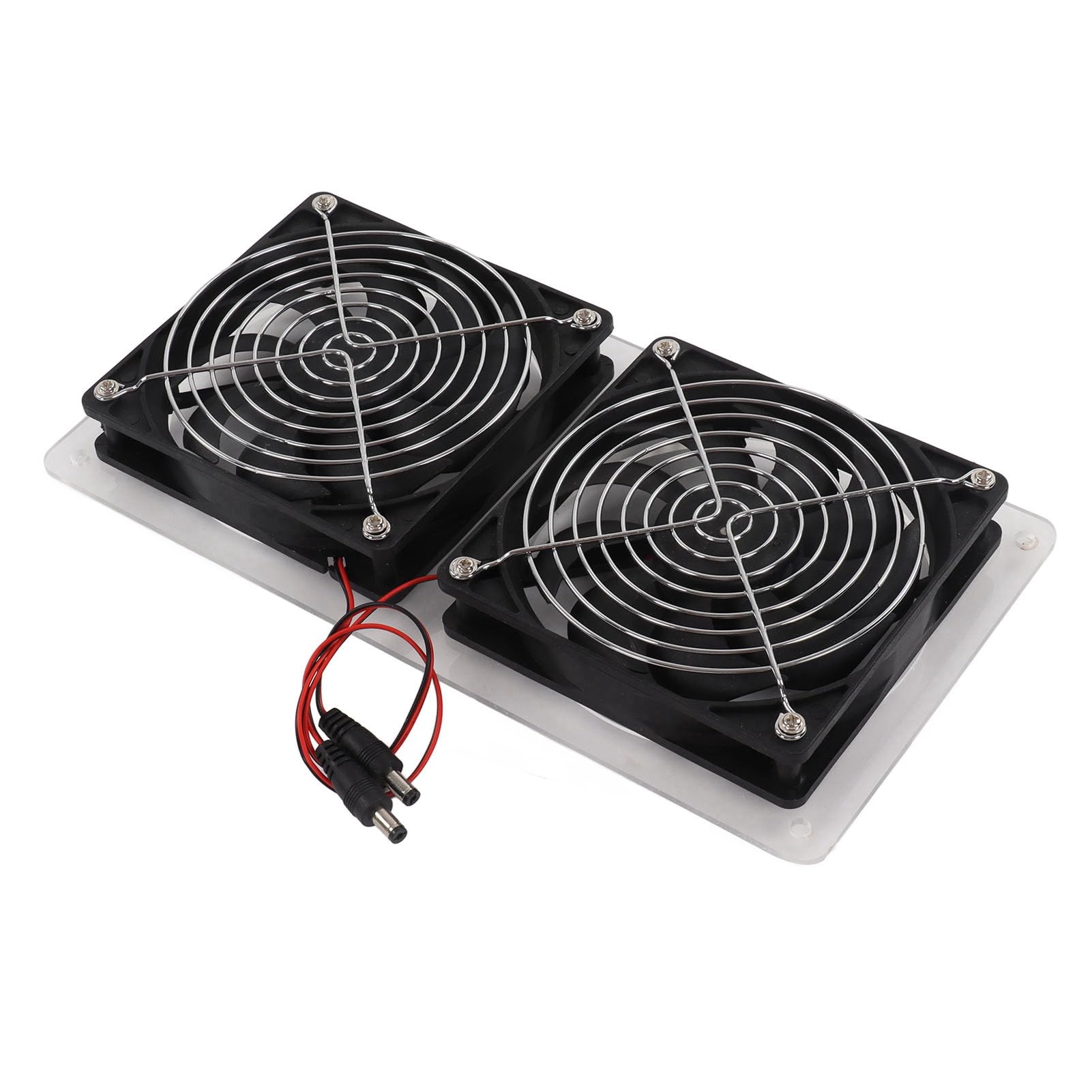 Kit di ventola a pannello solare, estrattore solare durevole, impermeabile, per serre, capannoni, 100 W, 12 V (doppio pannello)