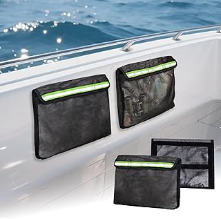 13.5" x 10" Marine Storage Bag with Lid | Waterproof Breathable Mesh | Hook and Loop Closure | Ideal for Boat Gear, Fishing Tackle & Home Organization(1, green)