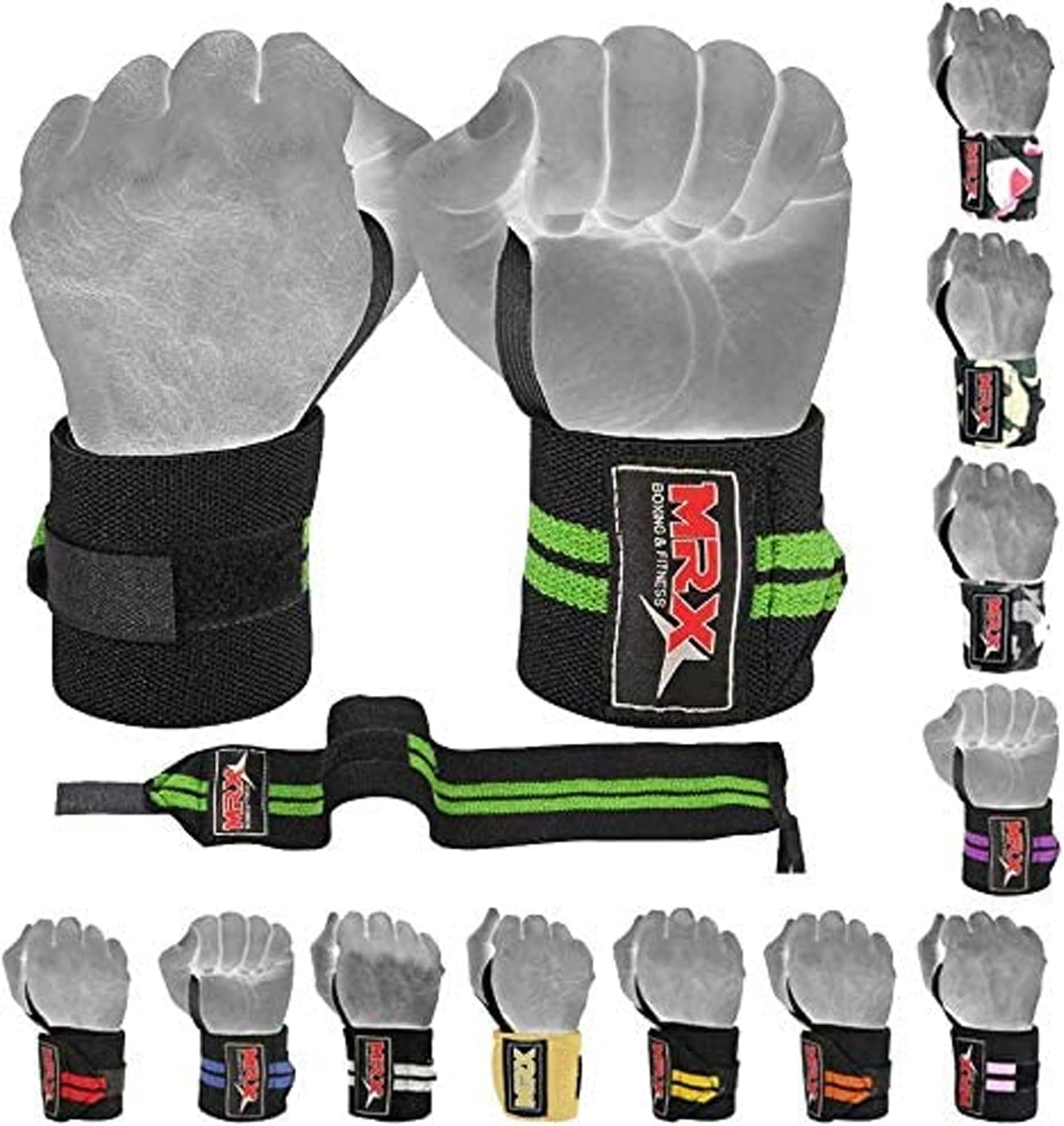 MRX Weight Lifting Gym Training Wrist Wraps for Wrist Support Bodybuilding Workout Wrap Men/Women