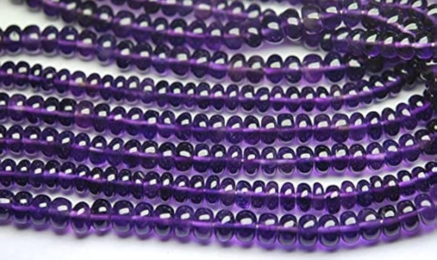 Améthyste naturelle d'Afrique pour création de collier de lithothérapie en perles violettes