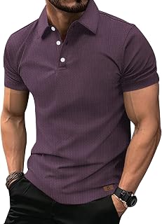 Polo Hombre Manga Corta Transpirable Golf Polos Verano Camisa Deportivos para Hombre T-Shirt