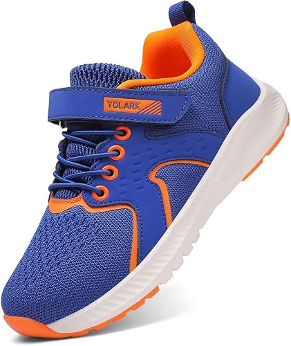 YOLARK Kids Sneakers for Boys Girls Running Tennis Shoes Non-Slip Hiking Walking
