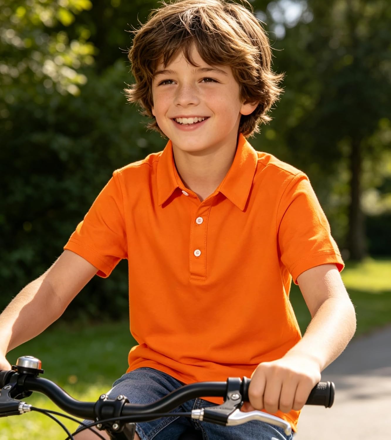 uideazone Boys Polo Shirts Dry Fit Performance Golf Short Sleeve Casual School Uniform Size 5-14