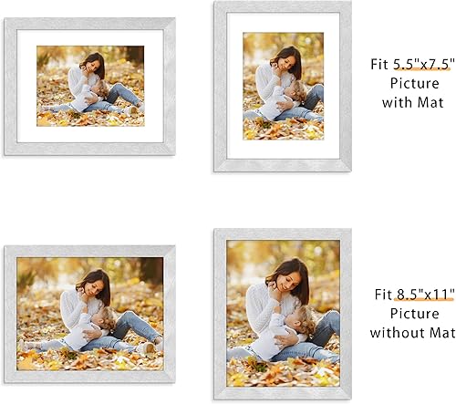 Miniatura 48 de Picrit - Juego de 12 portarretratos de 5 x 7 pulgadas para colgar en la pared o exhibir sobre una mesa, para fotos de 4 x 6 con paspartú o 5 x 7