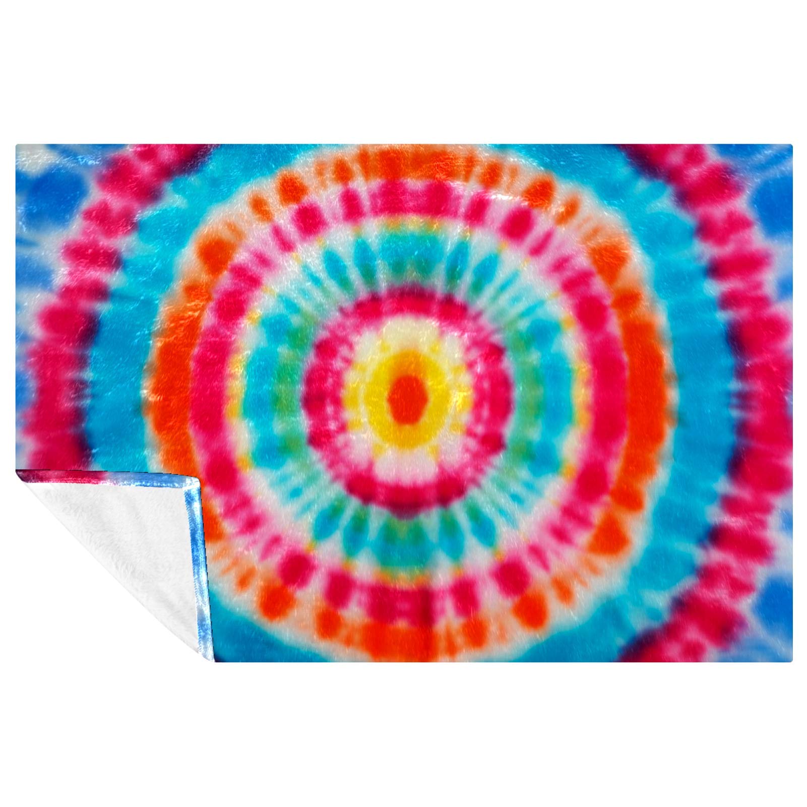 Couverture chaude et douce Blur jeté de lit imprimé tie-dye de qualité supérieure