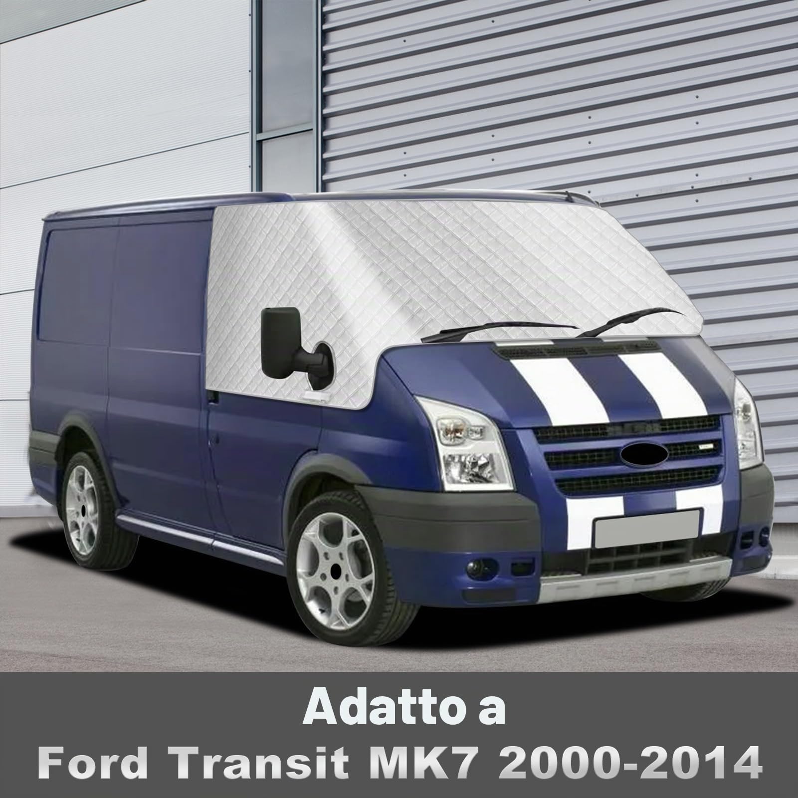 Copertura Parabrezza Auto Compatibile con Ford Transit MK7 2000-2014, Parasole per Finestrino Anteriore Copertura Termica Esterna per Parabrezza