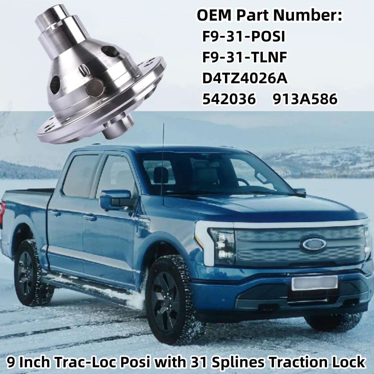 9 Inch Trac-Loc Posi with 31 Splines Traction Lock Replacement for Ford All 9" 31 Spline Axles F9-31-TLNF F9-31-POSI D4TZ4026A 542036 Vahaha
