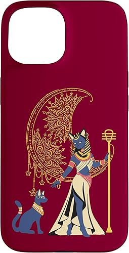 Miniatura 10 de Funda para iPhone 1212 Pro de la diosa egipcia del gato antiguo Bastet Egypt Crescent Moon