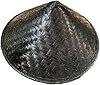 Bamboo Hat Asian Cone Hat Sun Hat for Stage Show Beach Party, Black