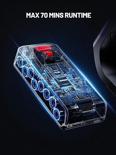 Miniatura 5 de Aspiradora inalámbrica, 600 W, 50 KPA, 70 minutos, aspiradora para el hogar, aspiradora de pie con aromaterapia y pantalla LED, aspiradora