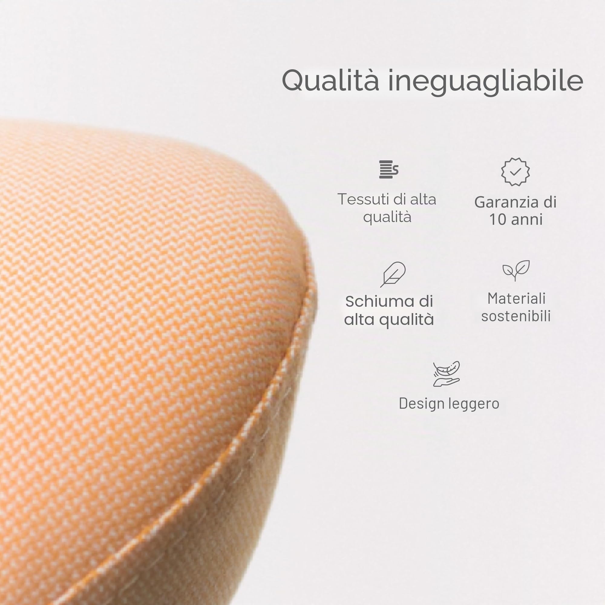 Varier Move Sgabello Sit-Stand per Tavoli ad Altezza Regolabile, Base Naturale e Tessuto, Blu