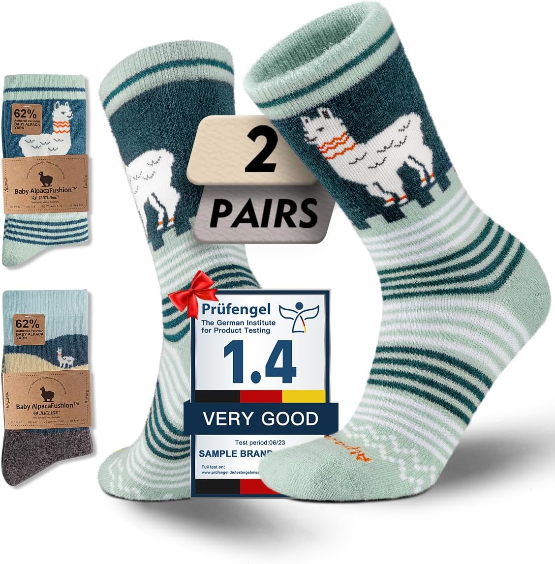 Alpaca Wool Heavyweight Crew Socks for Winter Hiking Boot Casual Socks Cold Weather Thermal Warm Thick Breathable