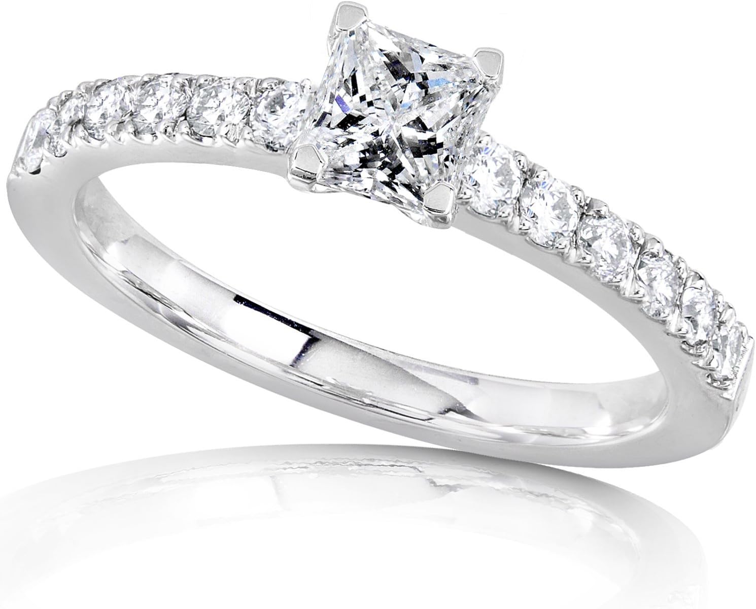 Kobelli Diamond Engagement Ring 3/5 Carat (ctw) in 14K White Gold
