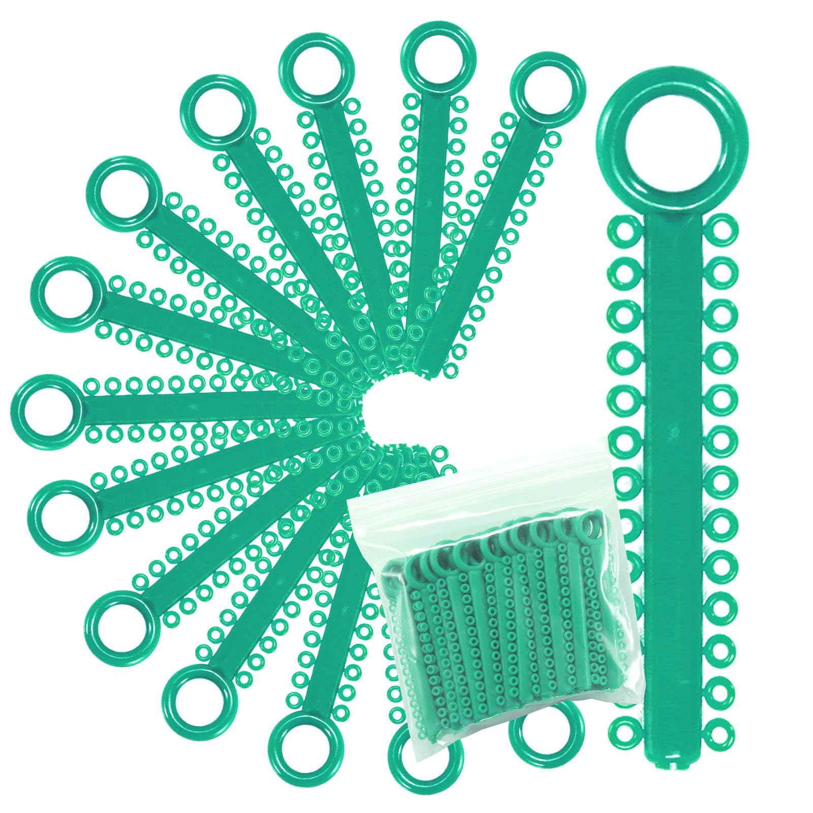 1040 Power Sticks Ligature Ties Orthodontic Ligature O-Ties, Elastic Ligature Bands, Elastic ties O-Rings Elastic Bands for Braces 26 ties on each stick (Turquoise)