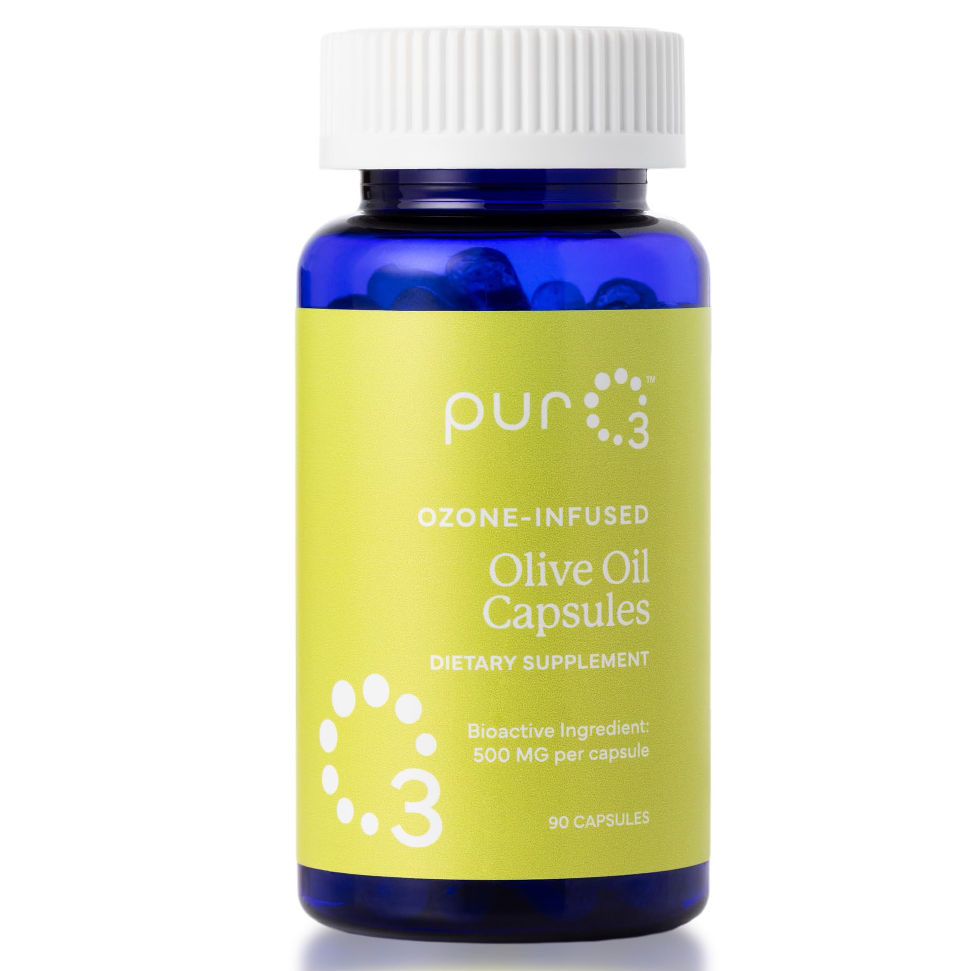 Extra Virgin Olive Oil Capsules - High Potency Pure Ozonated Oils for Immune Support & Wellness Benefits - Organic Oxygen Infused Supplement - 90 Veggie Softgels