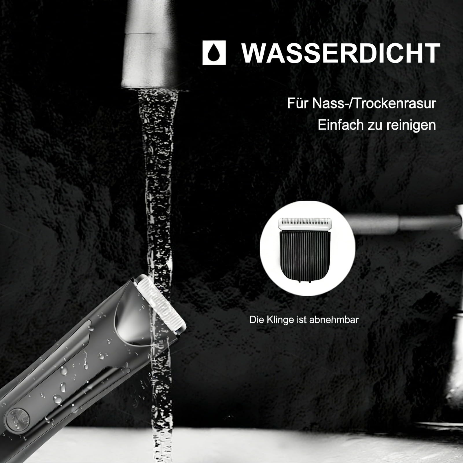 Trimsafe Body Hair Trimmer - Intimrasierer für Männer mit LED-Licht, sanfter Körperrasierer für empfindliche Haut (1 Stück)
