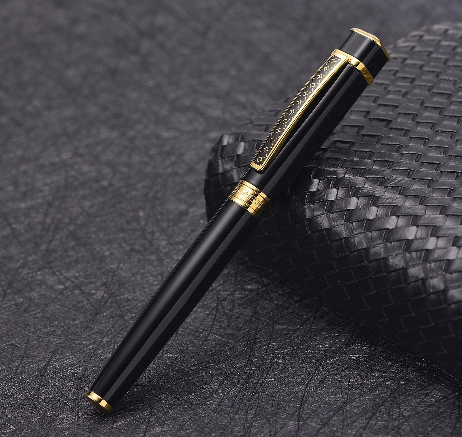 Hero 979 Black Metal Fountain Pen Iridium Fine Nib, luxury Square Cap Writing Pen