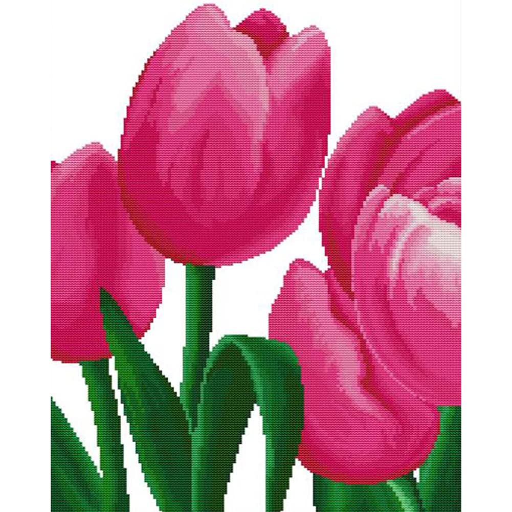 Diamond Painting 5D de Tulipanes Full Round Drill para Cuadro de Diamantes B1335 8