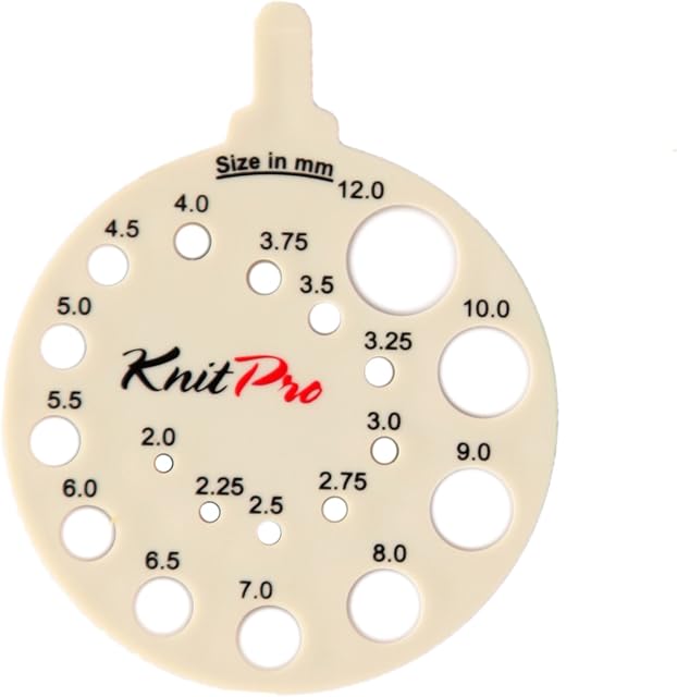 KnitPro Round Needle Size Gauge, Ivy