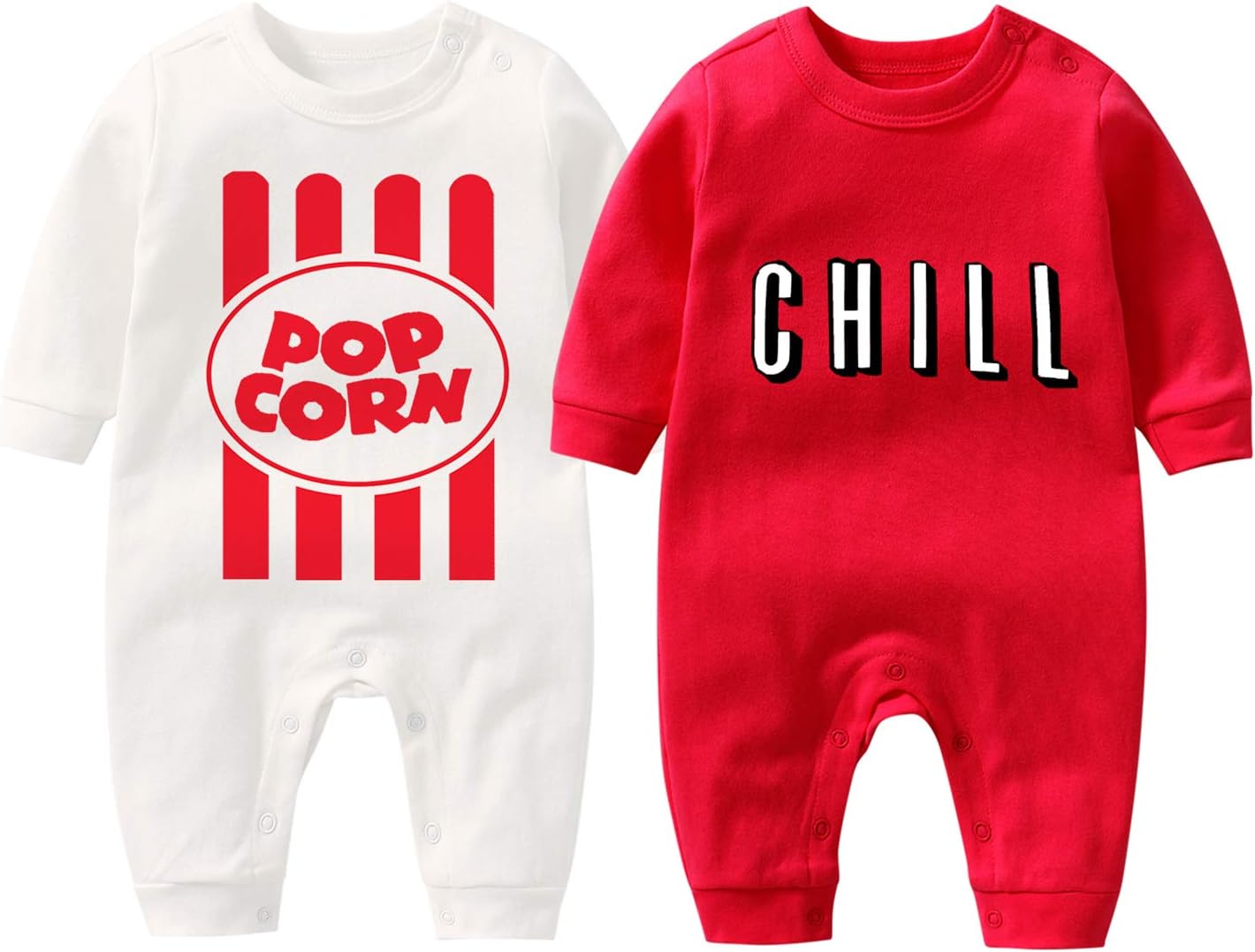 YSCULBUTOL Baby Bodysuit Yummz Tomato Ketchup Mustard Red Yellow Twins Set Boys Girls Clothes Twins Baby Outfits