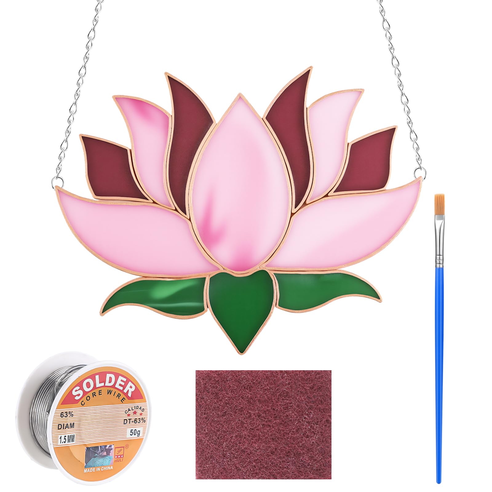Amazon.co.jp: LemonRoad 1セット 蓮の花 カット済みステンドグラス