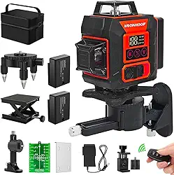 Nivel A Laser 16 Linhas Verde Profissional Nível Laser ​​PrecisãO 2 Baterias 30m (16 linhas)