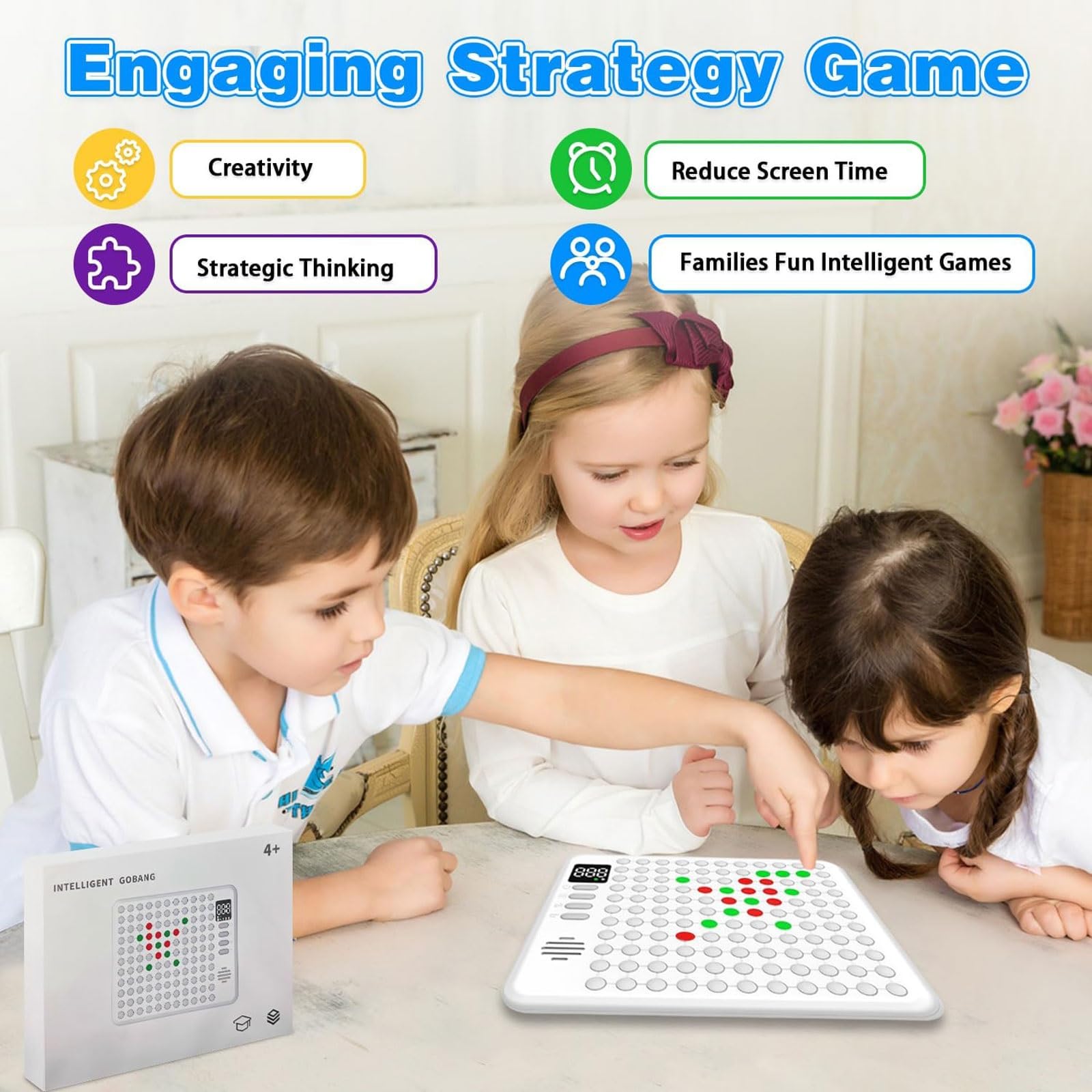 Scacchiera AI multifunzionale, giocattolo educativo portatile da viaggio for bambini e adulti, gioco classico all-in-one con comandi vocali scacchiera portatile(14-in-1)