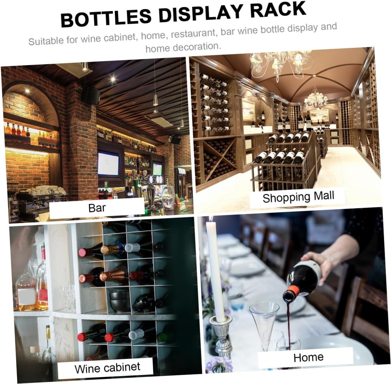 Honeycomb Metal Wine Rack 7 Holes Freestanding Iron Holder