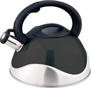 American Dream 3Liter 3.2 Quart / 102oz Whistling Tea Kettle, Fast Boiling, Stainless Steel, Food Grade, Ergonomic Handle, Loud Whistle Water Kettle for Gas, Induction & Electric Stoves