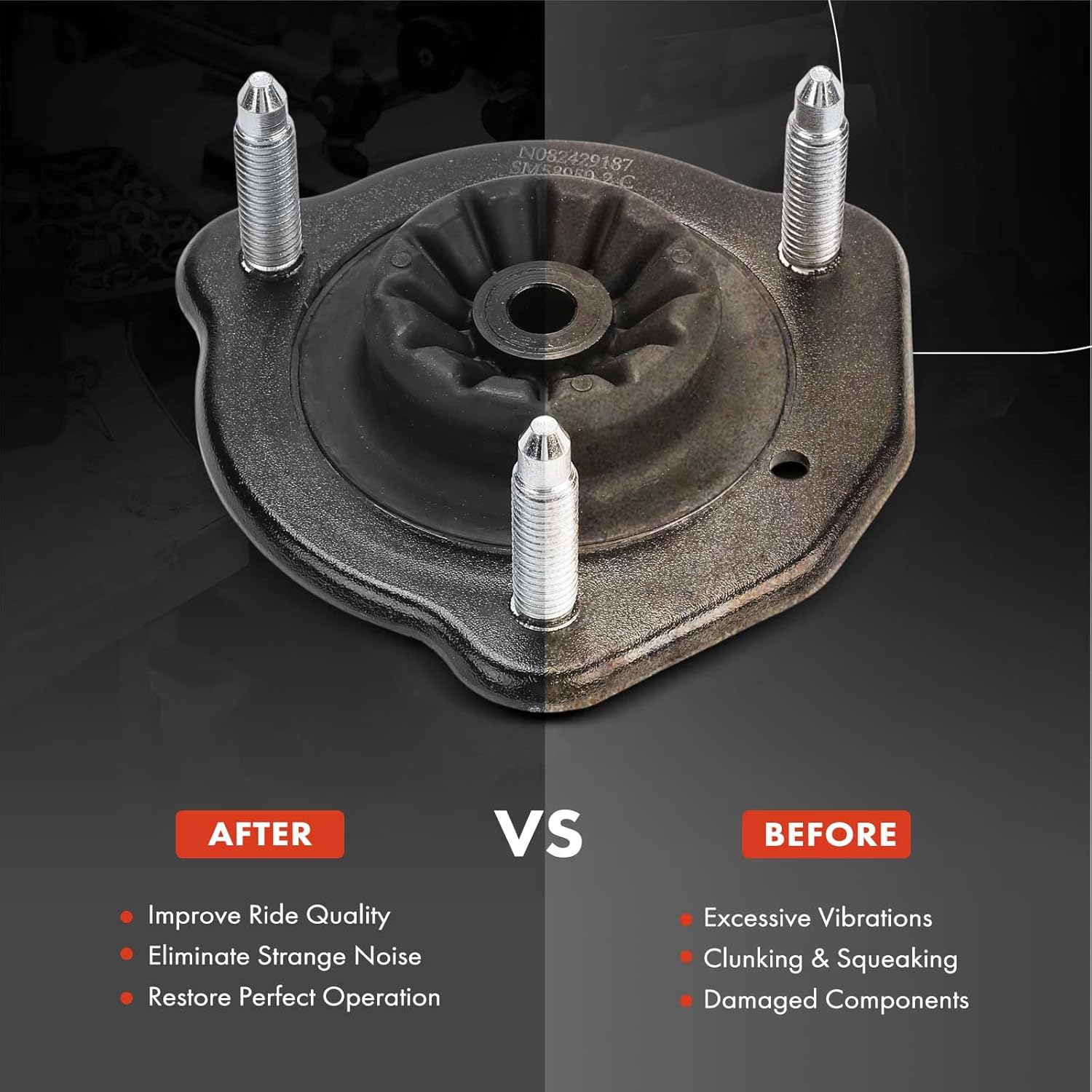 A-Premium Front Suspension Strut Mounts Compatible with Chevrolet Colorado & GMC Canyon, 2015-2022, 2-Pack