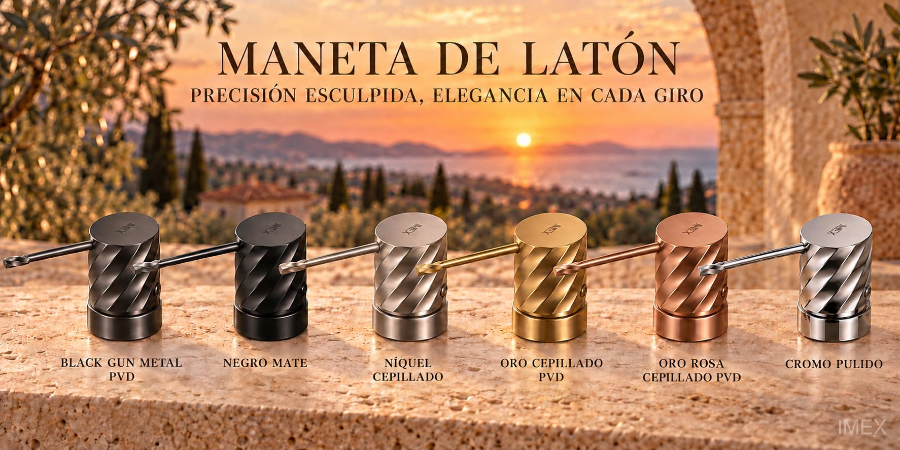 IMEX - Grifo Lavabo Alto Monomando - Oro Rosa Cepillado PVD - Cobrizo - Grifo de Baño para Lavabo Sobre Encimera y Sobreponer, Cuerpo de Latón, Caño Alto, Válvula de Desagüe Incluida