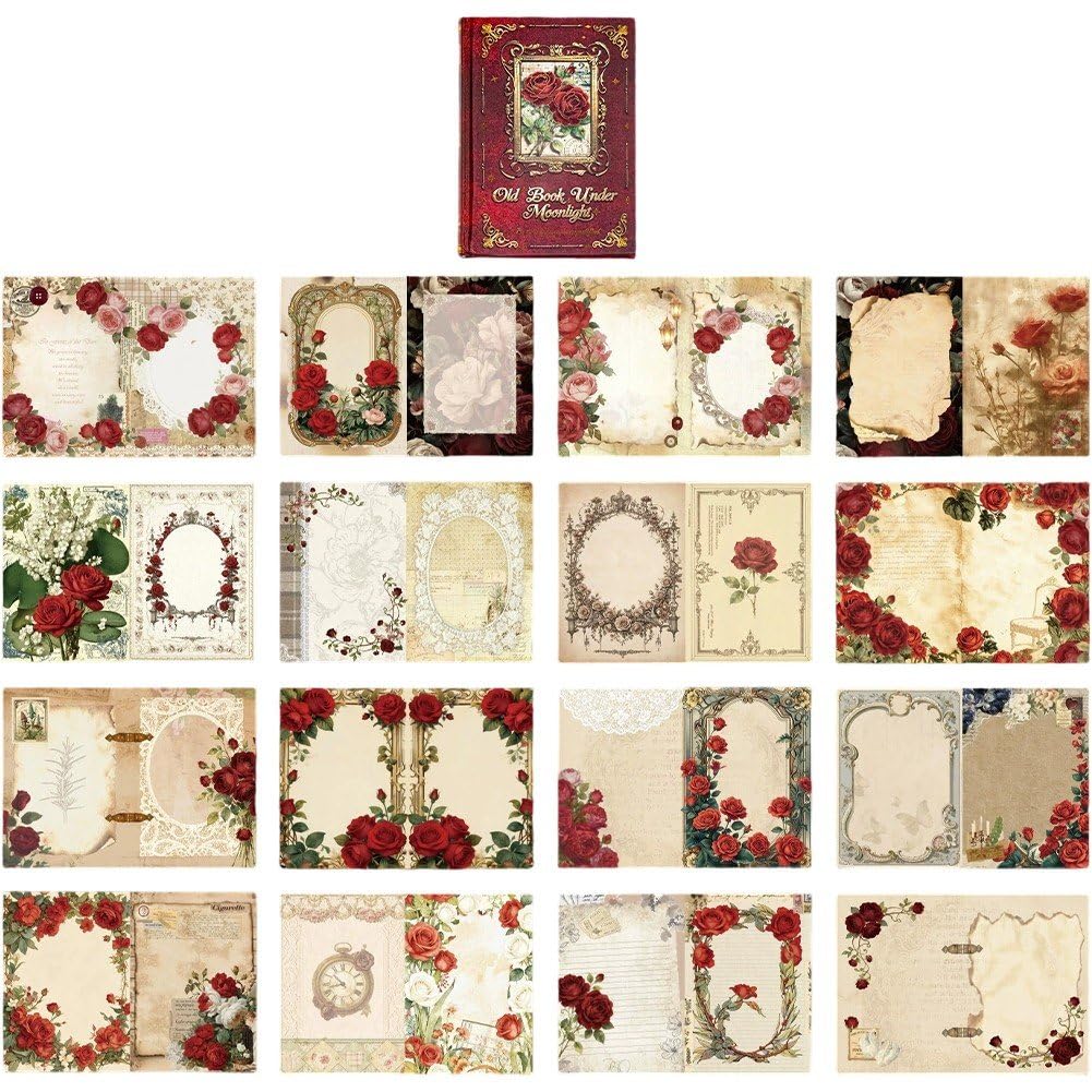 Sslvya Vintage Journal Notebook, European Hardcover Journals, Travel Journal for Writing Art Sketchbook, Diary Journals for Women Men