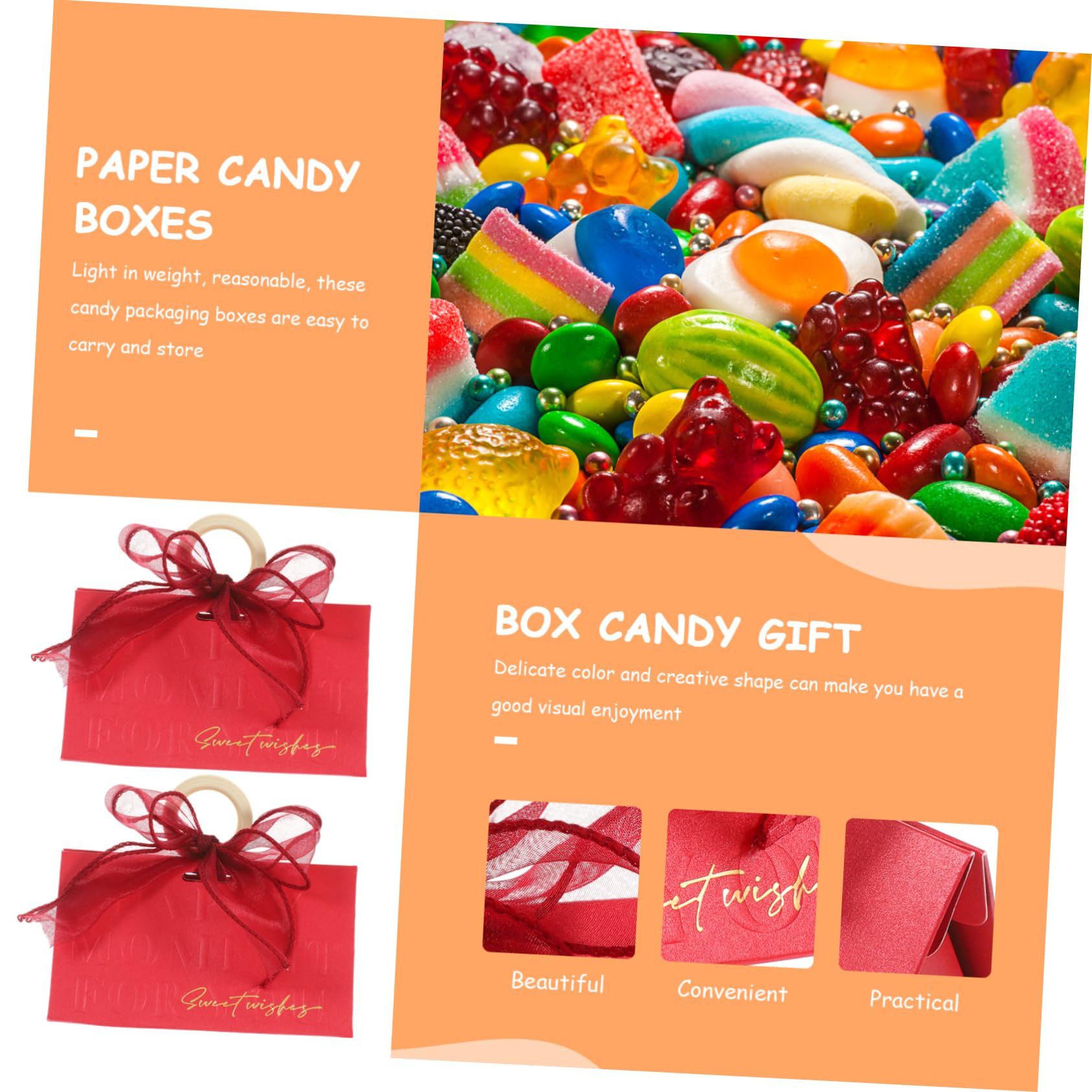 LIFKOME 18pezzi Scatole Carta Per Caramelle Scatole Cioccolatini Per Feste Nozze in Forma Realizzate Materiali Carta e Sicure e Leggere