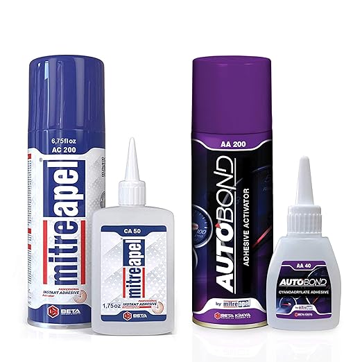 Super CA Glue (1.75 oz.) with Spray Adhesive Activator (6.75 fl oz.) and Autobond Super CA Glue