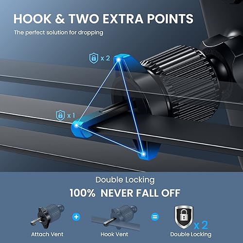 Miniatura 10 de Soporte de teléfono para automóvil, succión de grado militar y base súper resistente Soporte universal 3 en 1 para teléfono para salpicadero del