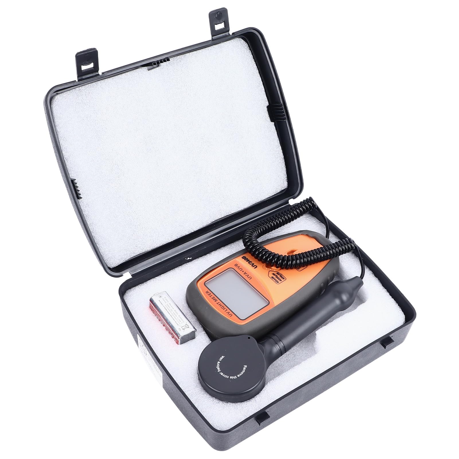 UV Lichtmessgerät, UVA UVB Tester mit LCD Display, Tragbares UV Messgerät Zum Testen von UV Lampen und Mehr Zur Messung von Ultraviolettem Licht, Testbereich: 0–40 mW/cm²,