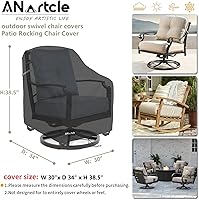 Vista 43 de Funda para sofá biplaza (2 asientos) y muebles de patio/exteriores, 58 pulgadas de ancho x 32.5 pulgadas de profundidad x 31 pulgadas de alto, Beige