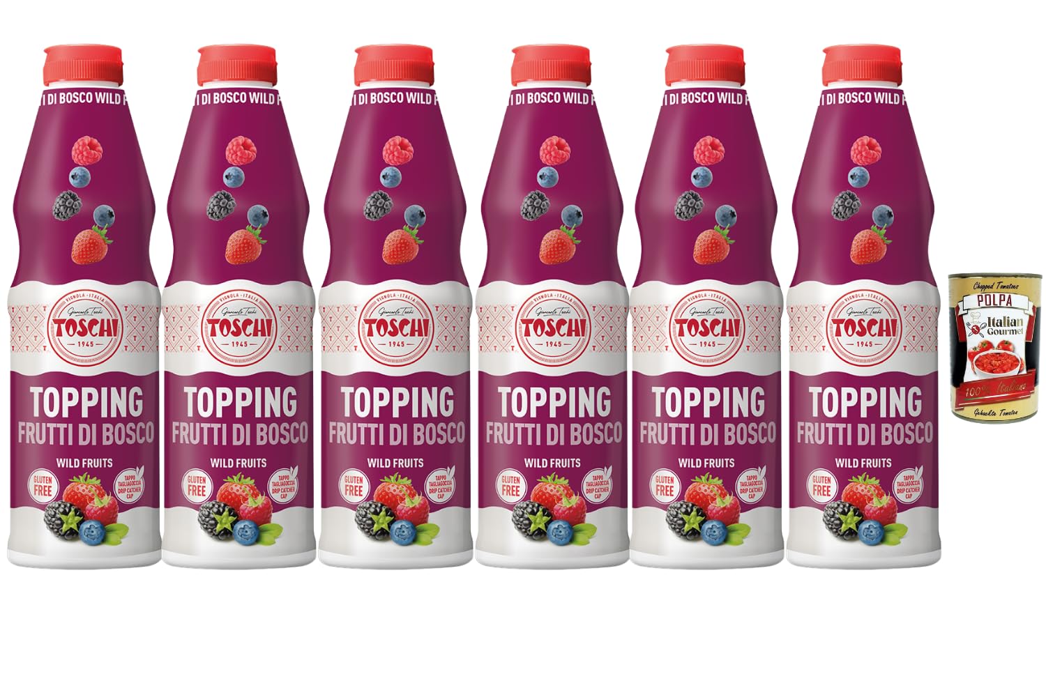 Italian Gourmet Topping Frutti di Bosco Waldbeeren Sauce 6x900g + Polpa