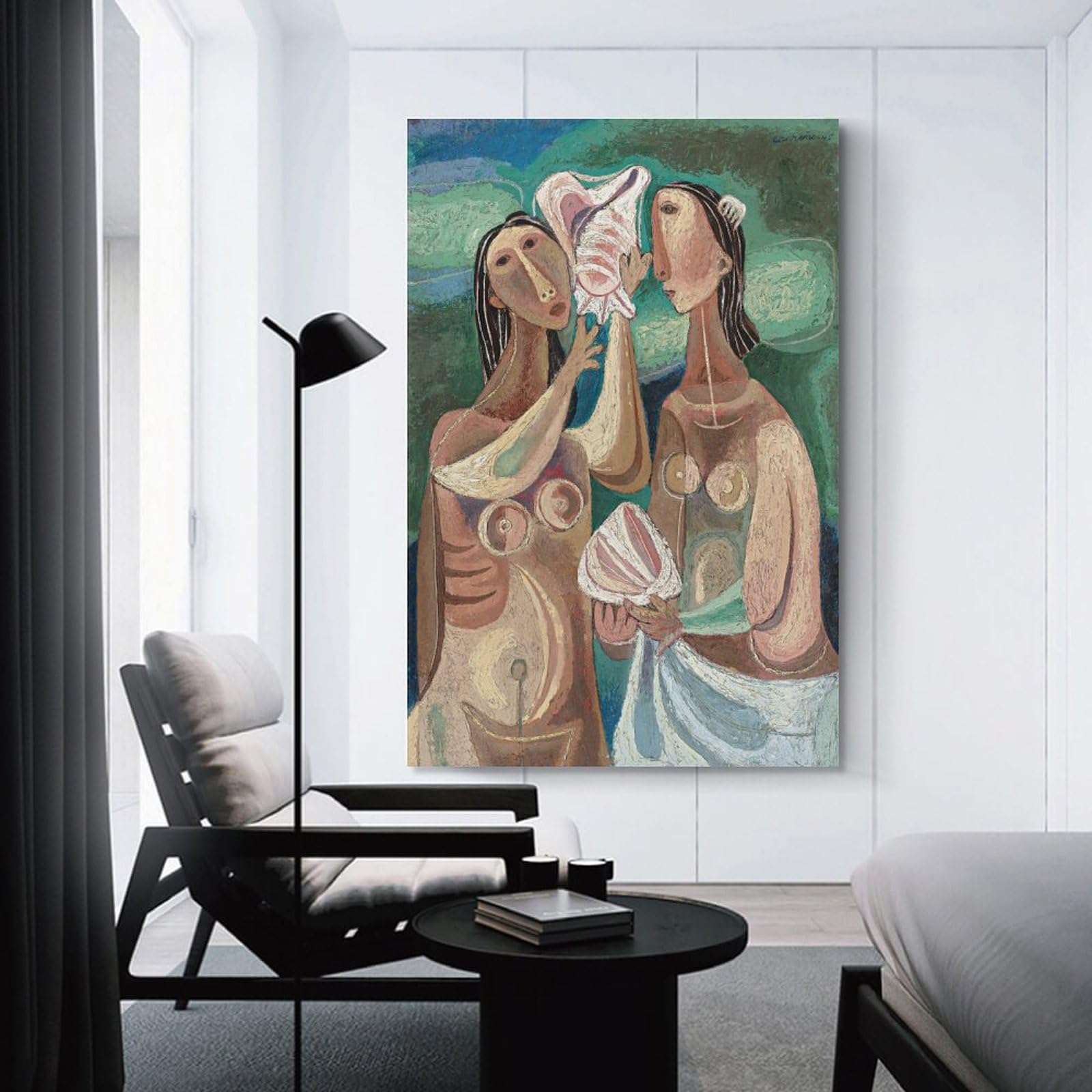 KOOHTAA Mario.. Carreño - Póster artístico de chicas jóvenes con conchas para pared, póster de fotos y decoración de habitación, 60 x 90 cm